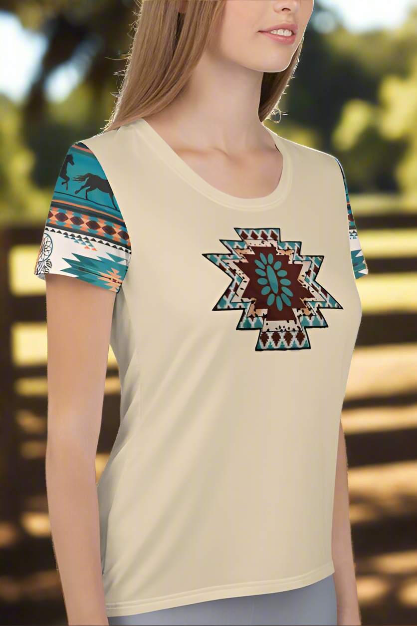 Yellowstone Inspired Native Womens Tee - On the Go with Princess O