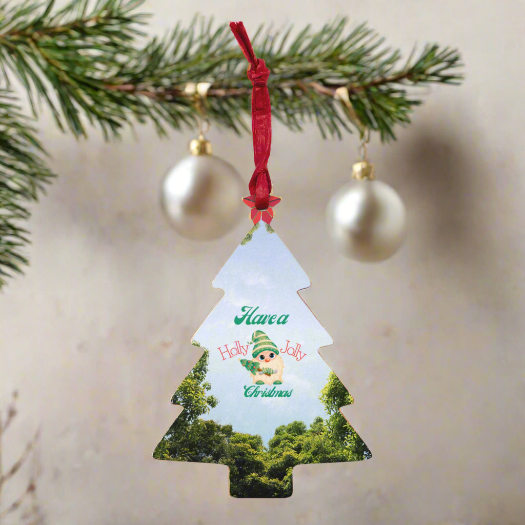 Holly Jolly Christmas Gnome Magnetic Ornament