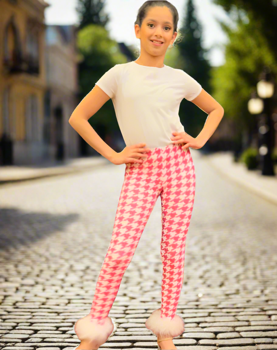 Girl's Queen Bee Leggings with trim (10/12) On the Go with Princess O