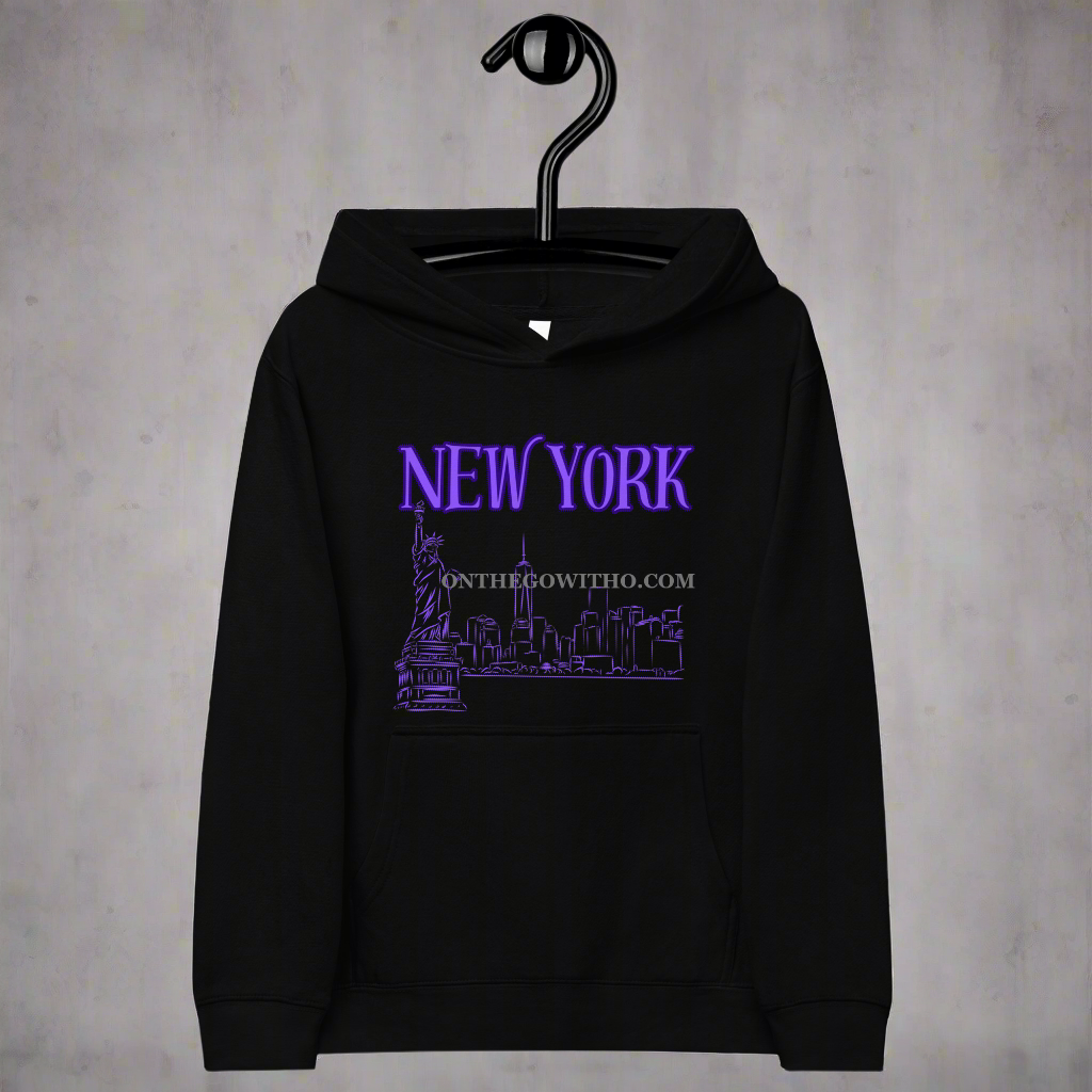 New York Fleece Youth Hoodie - On the Go with Princess O