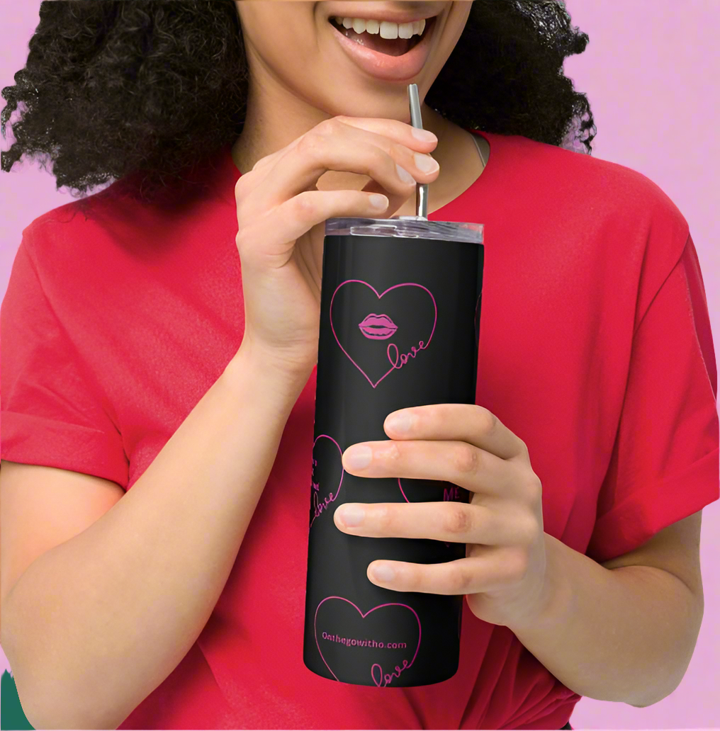 Hearts of Love Drink Tumbler - On the Go with Princess O
