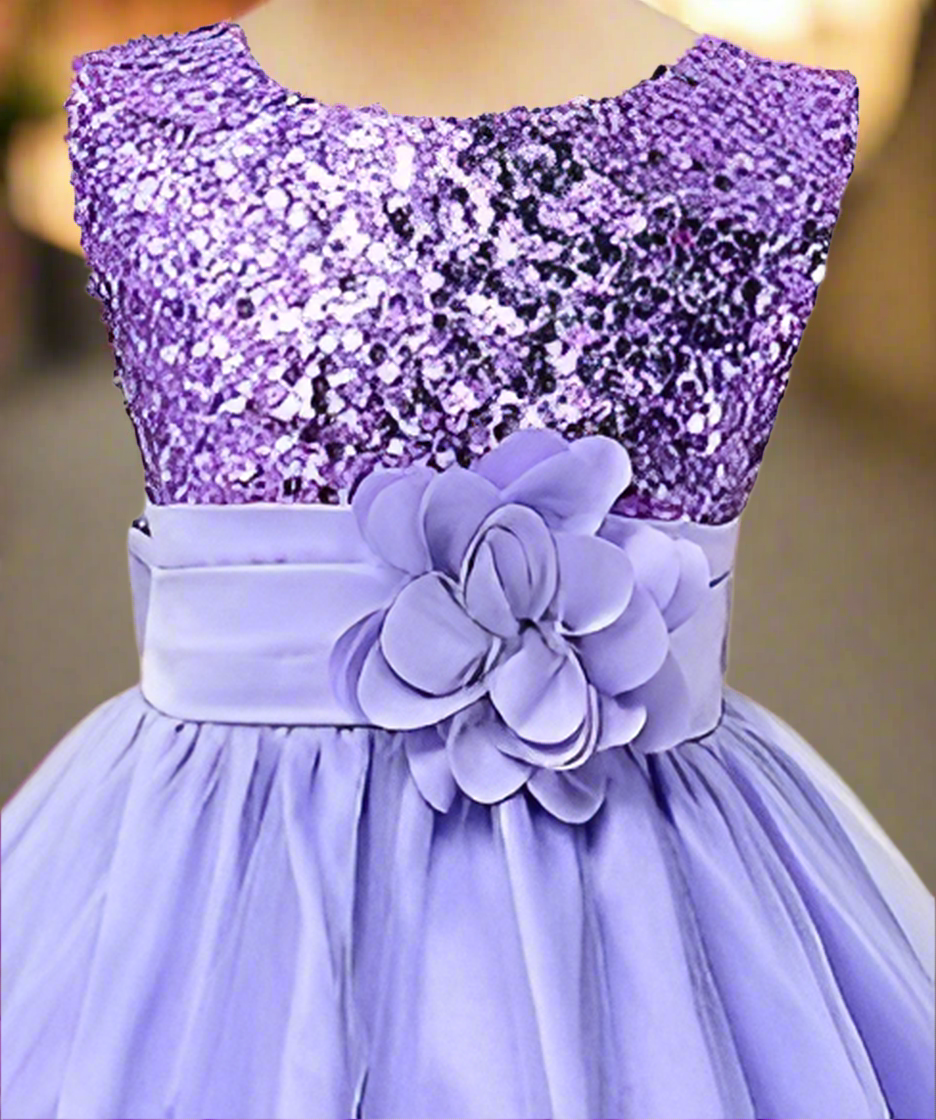 Fancy Sequin & Tulle Lavender Dress - On the Go with Princess O