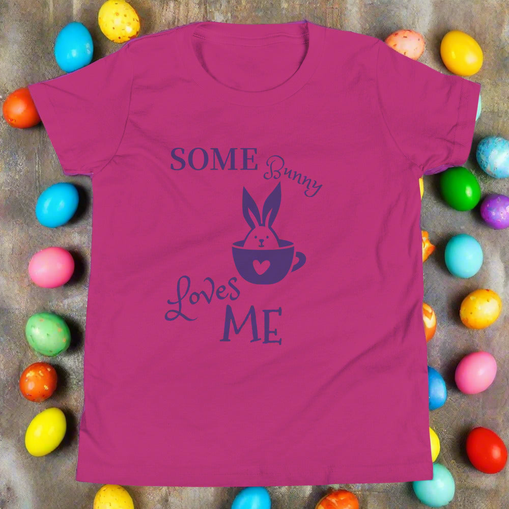 Kids Some Bunny Loves Me Cotton Tee S-XL On the Go with Princess O