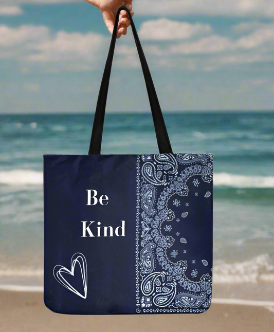 Be Kind Canvas Travel Tote Bag - On the Go with Princess O