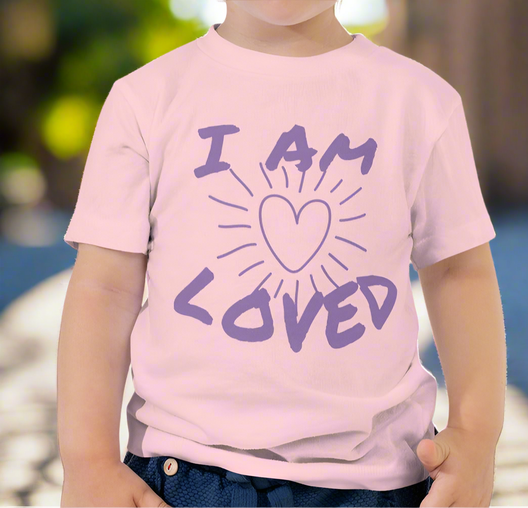 I Am Loved Toddler Cotton Tee - On the Go with Princess O