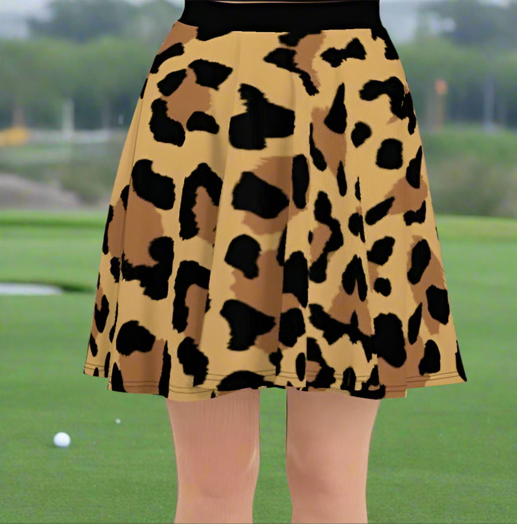 Leopard Print Golf Skirt - On the Go with Princess O