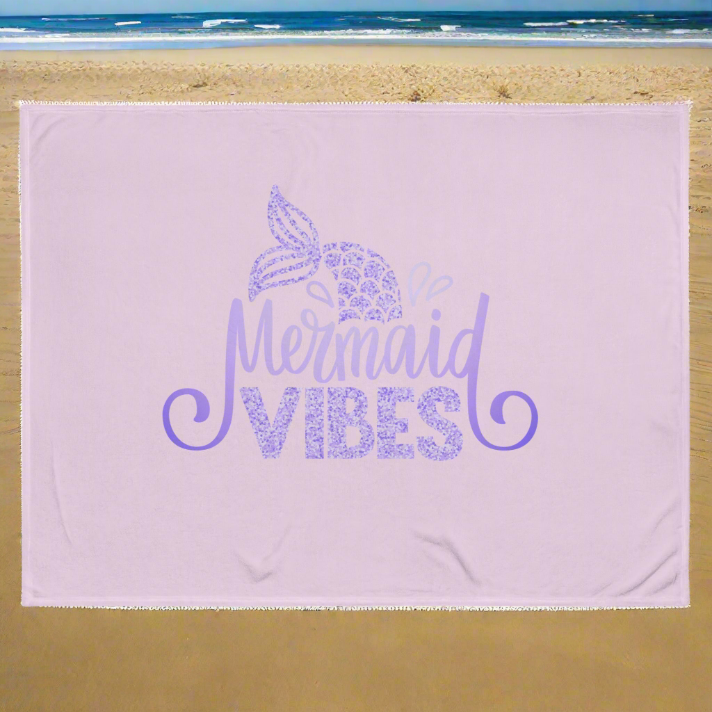 Mermaid Vibes Silk Touch Beach Blanket - On the Go with Princess O