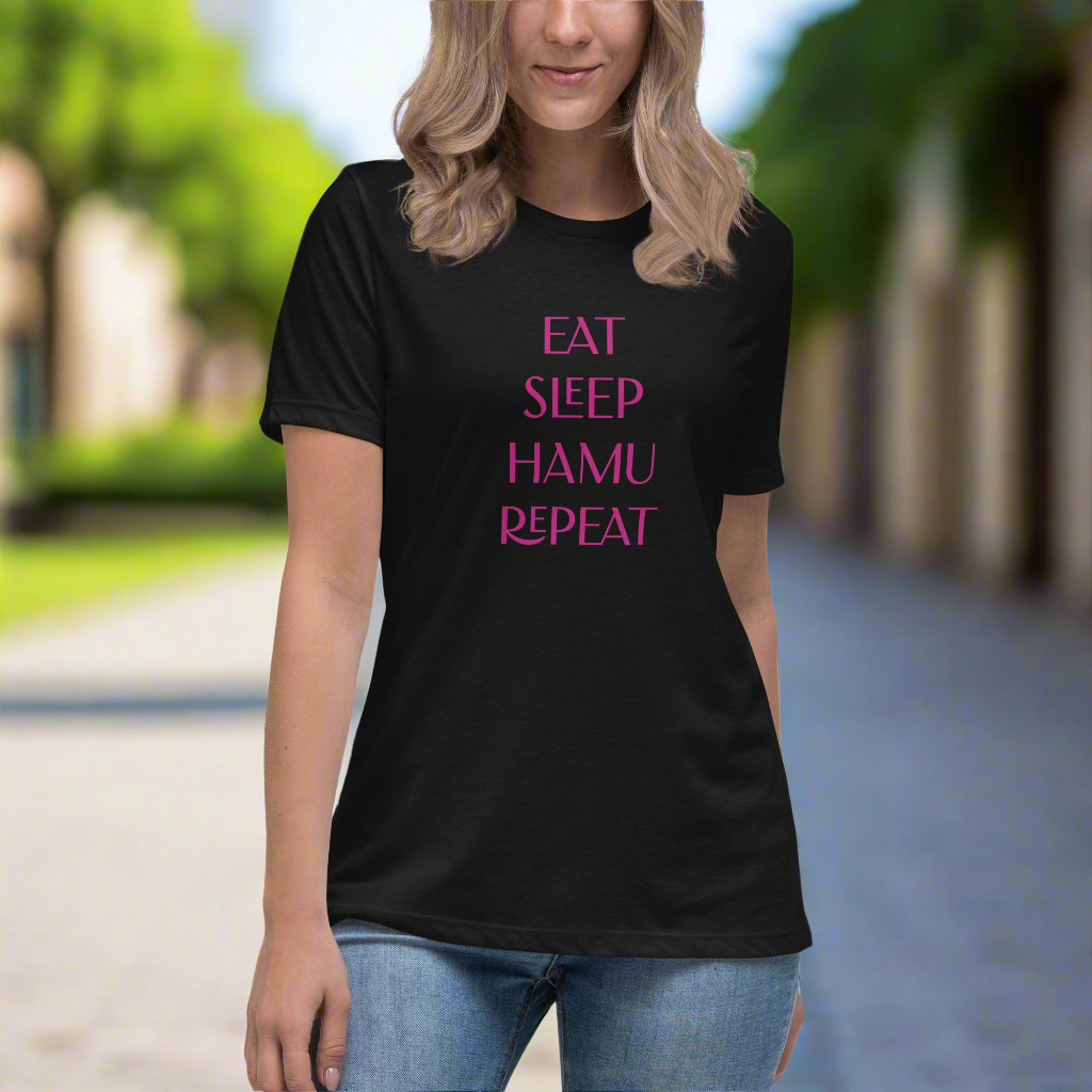 Eat Sleep HAMU Womens Tee - On the Go with Princess O