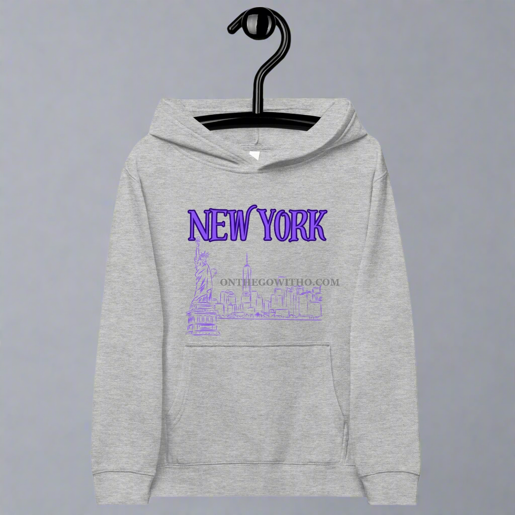 New York Fleece Youth Hoodie On the Go with Princess O