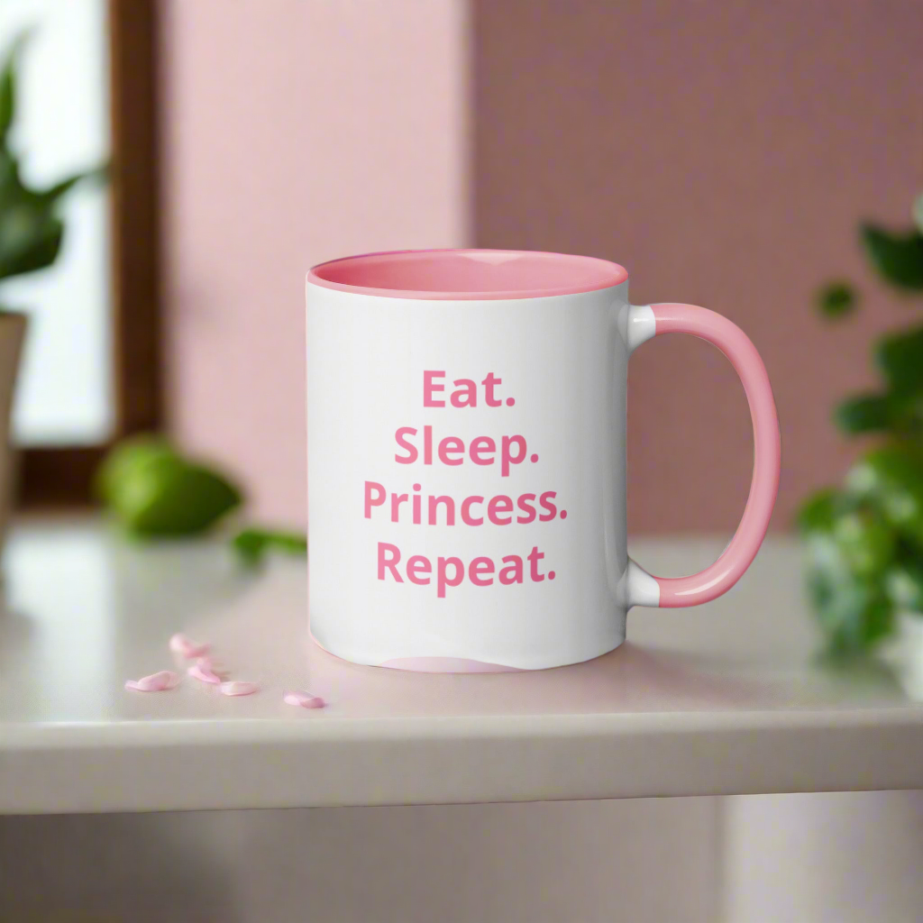 Eat Sleep Princess Repeat Ceramic Mug On the Go with Princess O