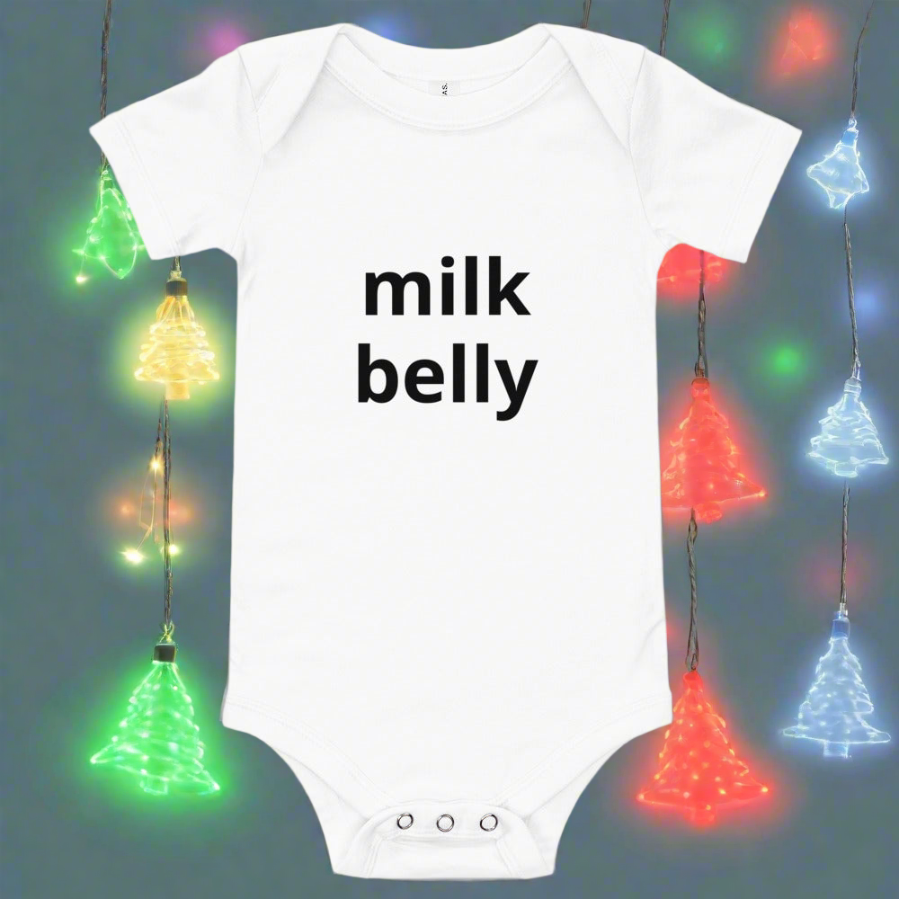 Milk Belly Cotton Baby Onesie On the Go with Princess O