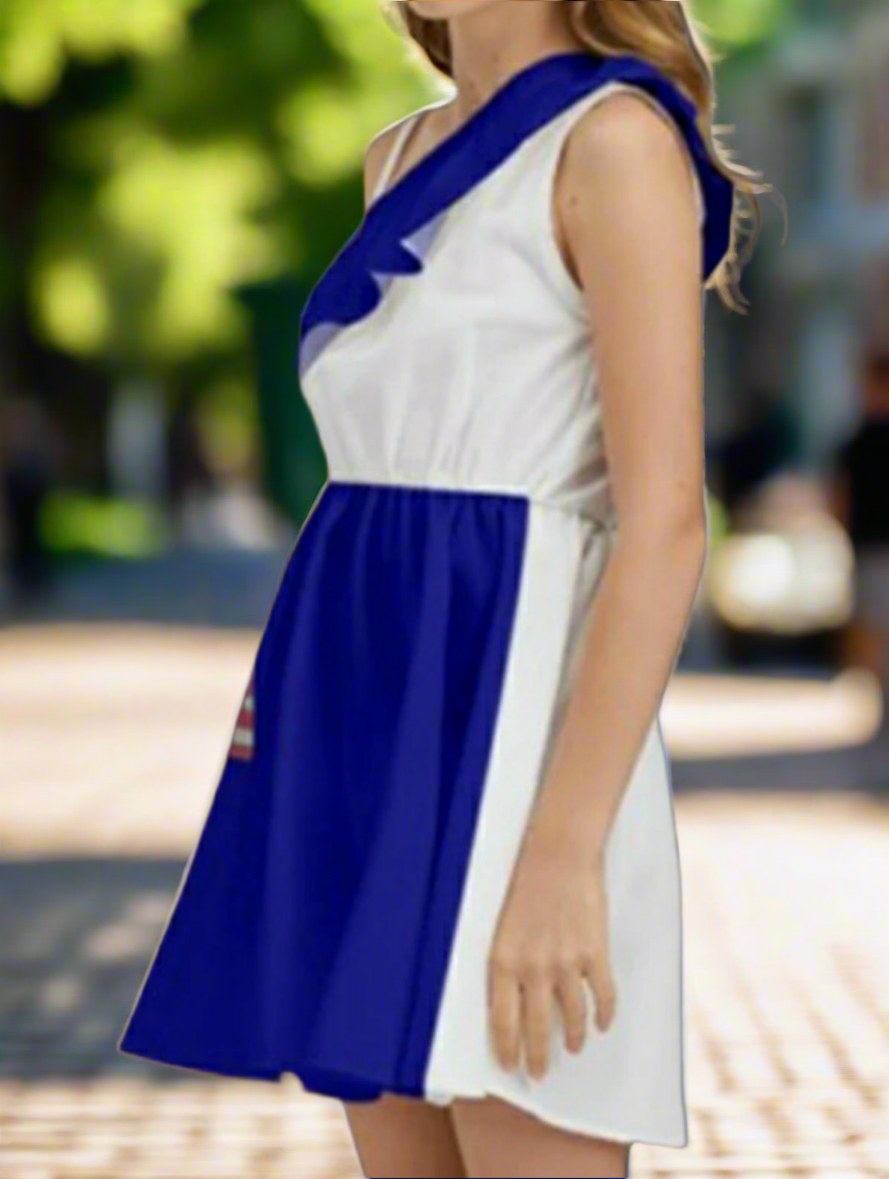Patriotic Flag Juniors Womens Dress