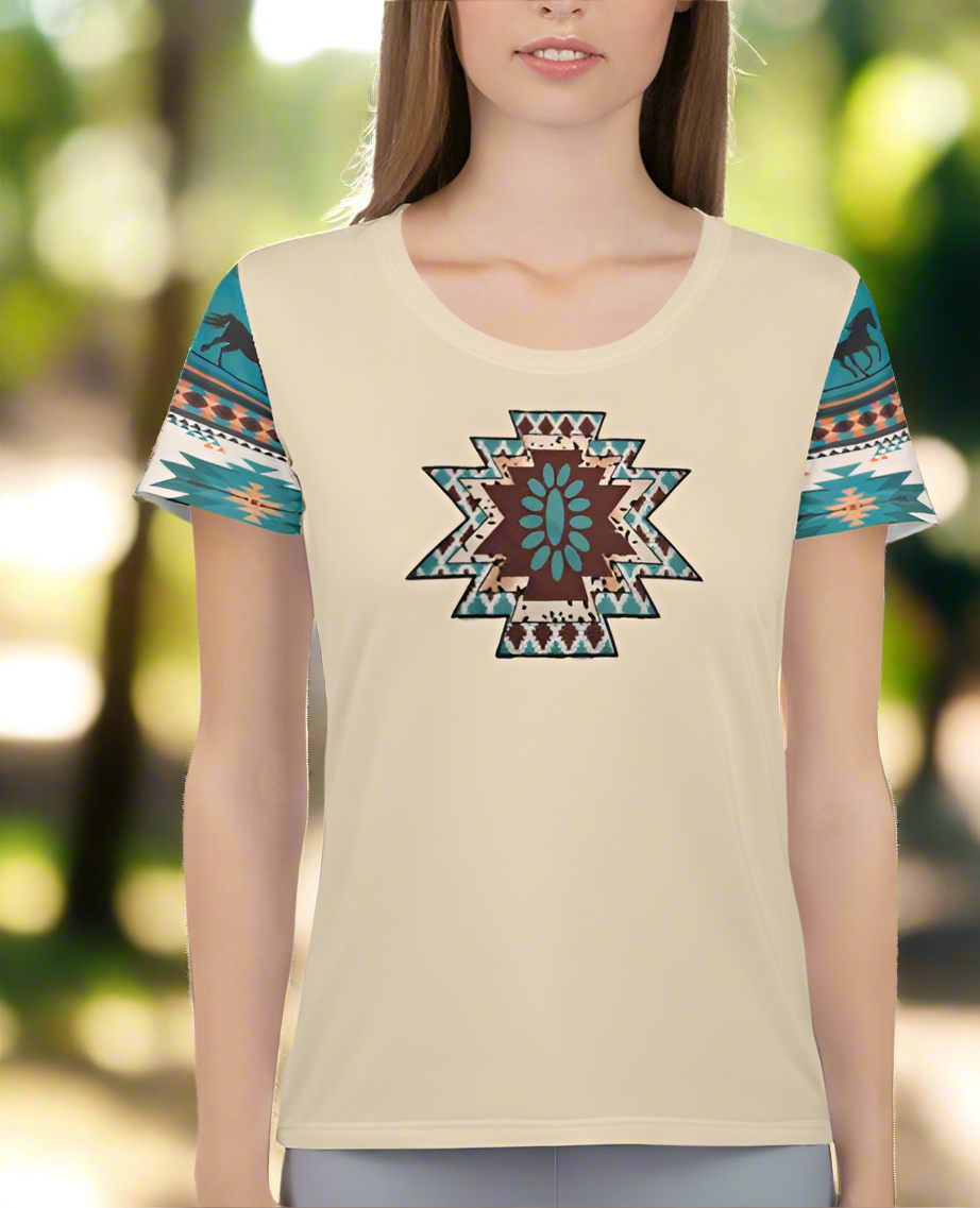 Yellowstone Inspired Native Womens Tee - On the Go with Princess O