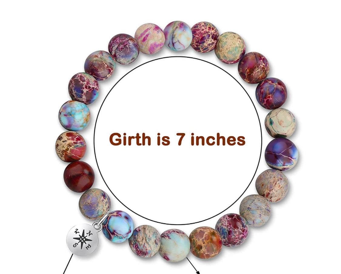 Jasper Stone Graduation Bracelet - On the Go with Princess O