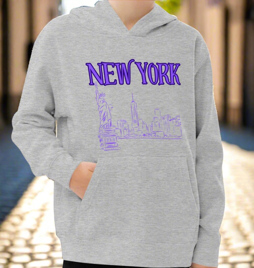 New York Fleece Youth Hoodie - On the Go with Princess O