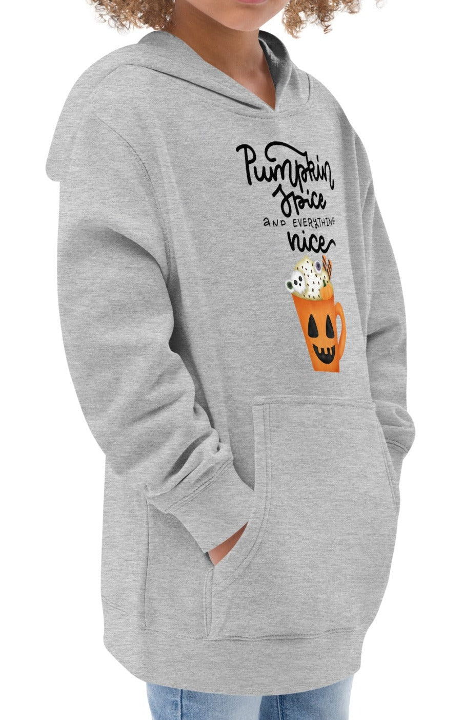 Youth Pumpkin Spice Hoodie On the Go with Princess O