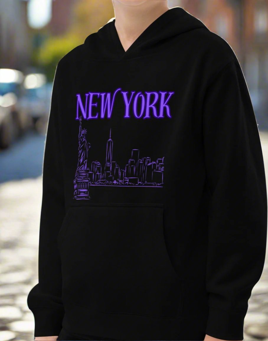 New York Fleece Youth Hoodie - On the Go with Princess O
