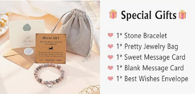Natural Jasper Stone Horse Girl Bracelet - On the Go with Princess O