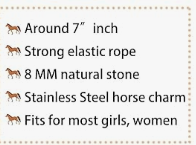 Natural Jasper Stone Horse Girl Bracelet - On the Go with Princess O