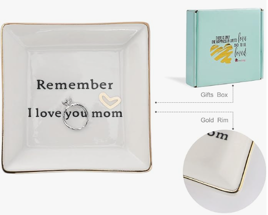 Ceramic Mom Jewelry Dish Tray On the Go with Princess O