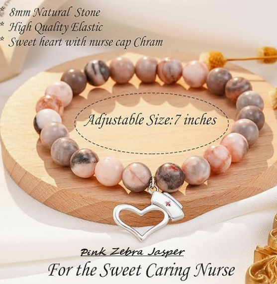 Natural Jasper Stone Bracelet for Nurses