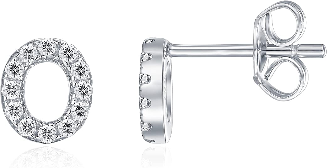 Princess O Stud CZ Earrings