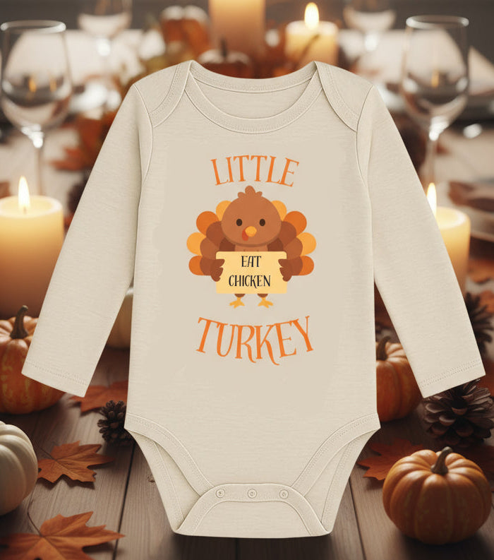 Little Turkey Long Sleeve Onesie