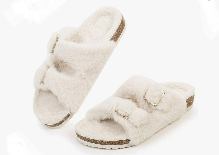 Furry Soft Cork Slippers 4+ colors - On the Go with Princess O