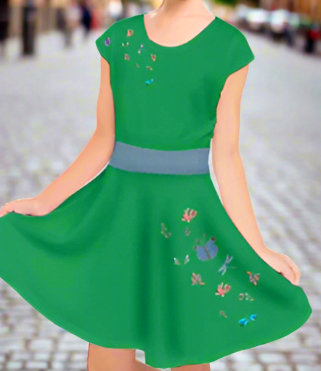 Butterflies & Dragonflies Girls Juniors Dress