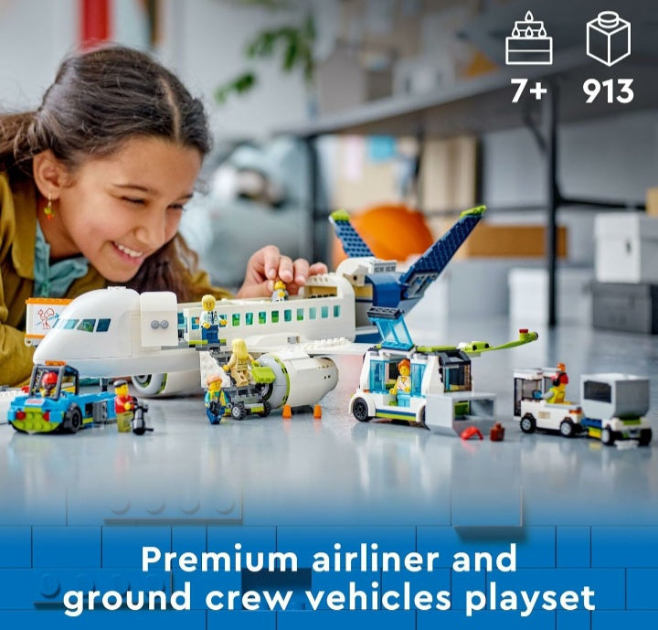 LEGO City Passenger Airplane STEM Building Set