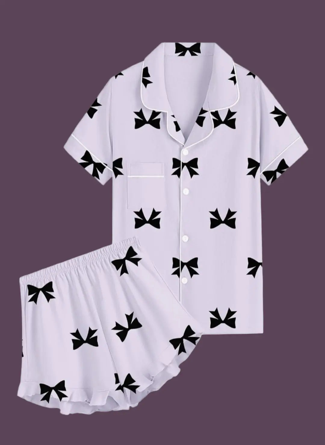 Girl's Two Piece Button Down Ruffle Pajamas On the Go with Princess O