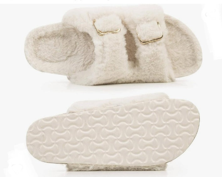 Furry Soft Cork Slippers 4+ colors - On the Go with Princess O
