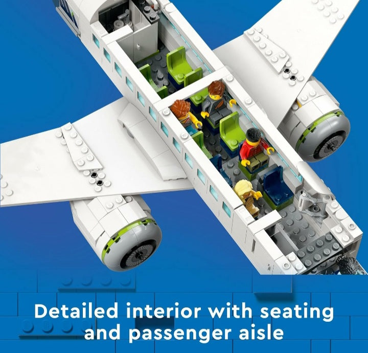 LEGO City Passenger Airplane STEM Building Set