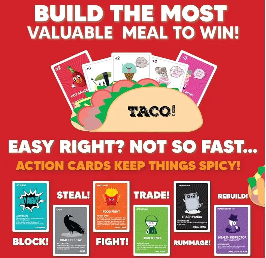 Taco vs. Burrito Card Game On the Go with Princess O