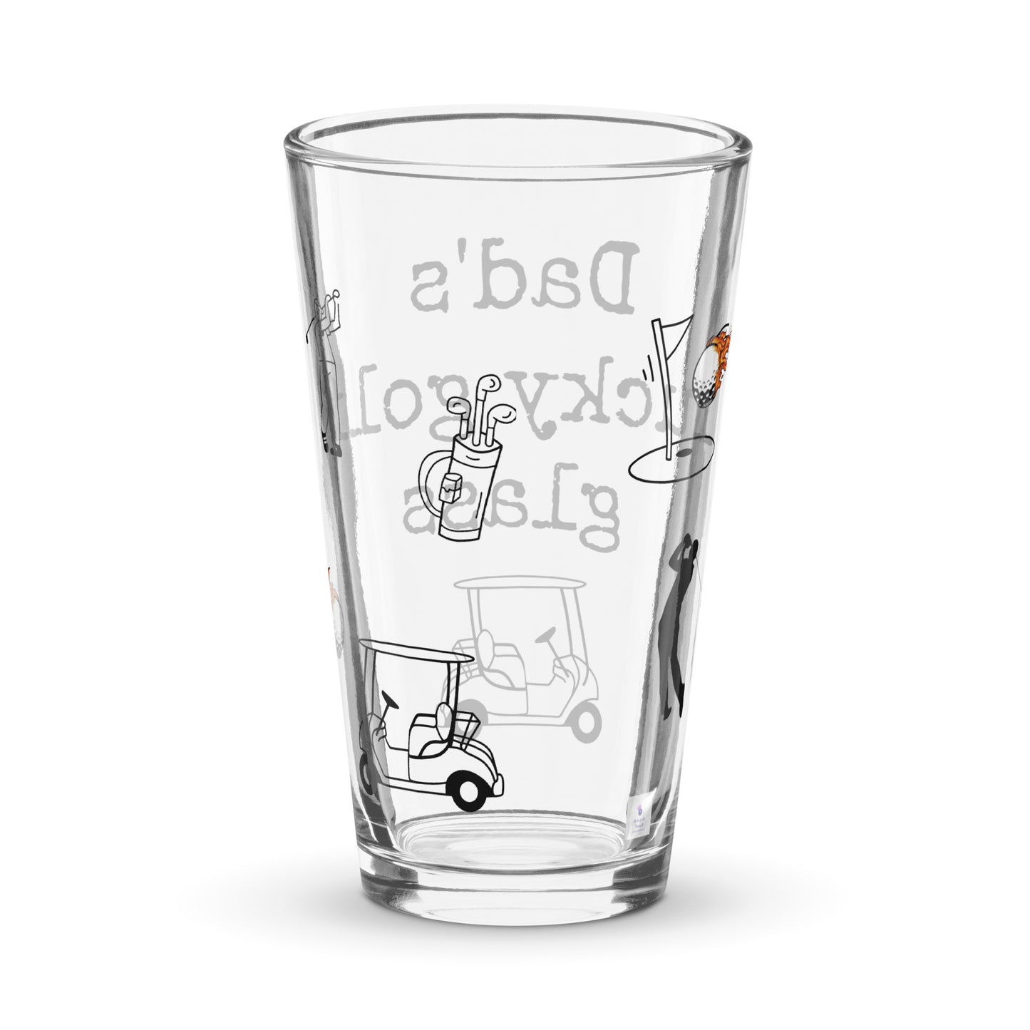 Dad's Lucky Golf Shaker Glass 16oz - On the Go with Princess O