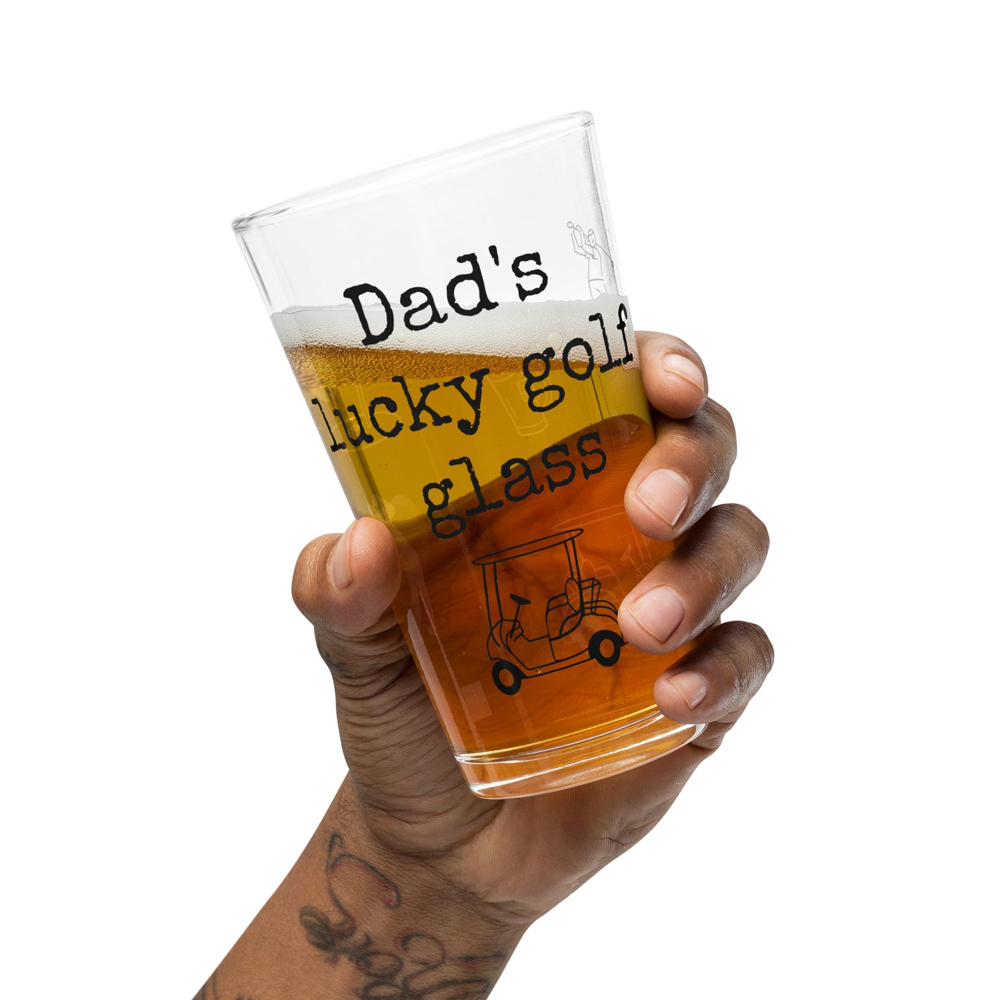 Dad's Lucky Golf Shaker Glass 16oz - On the Go with Princess O