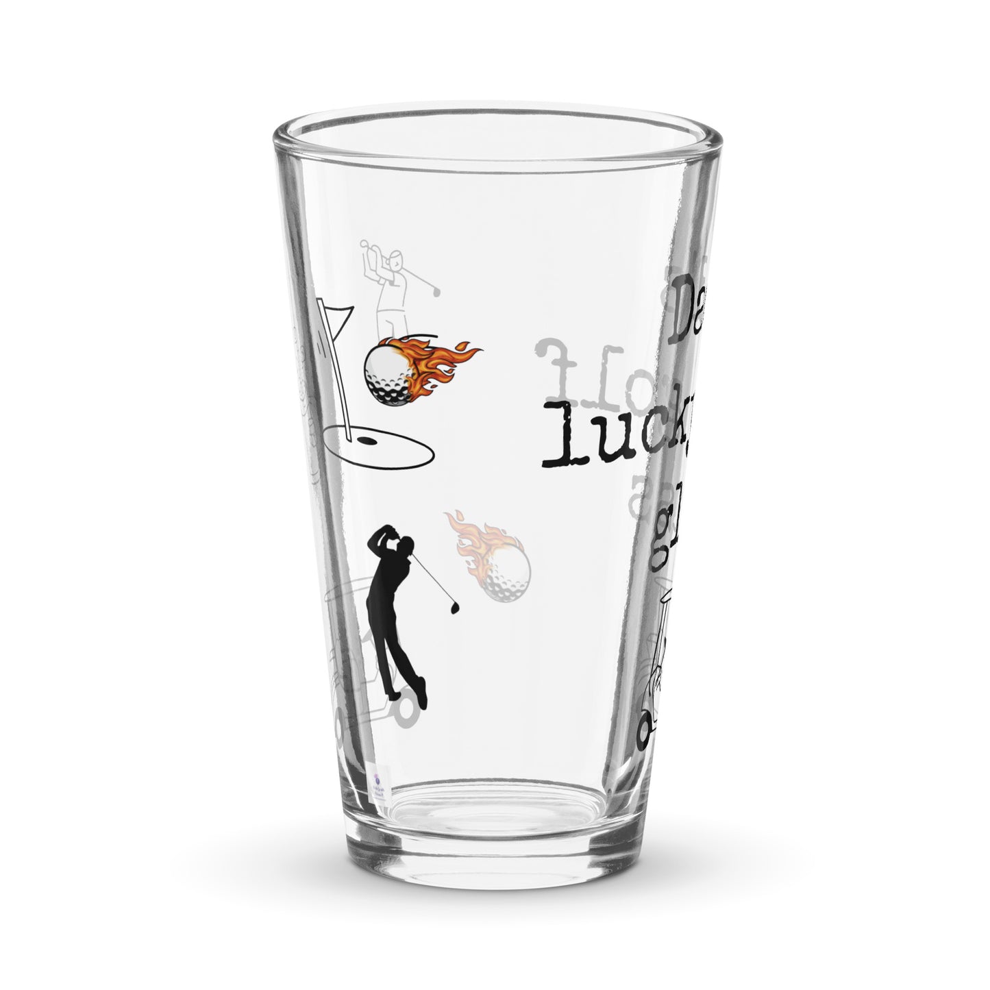 Dad's Lucky Golf Shaker Glass 16oz - On the Go with Princess O