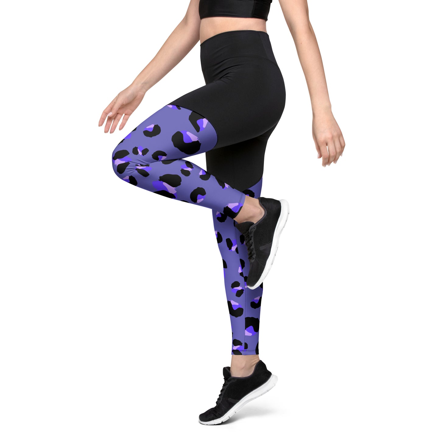 Leopard Print Womens Sports Leggings - On the Go with Princess O