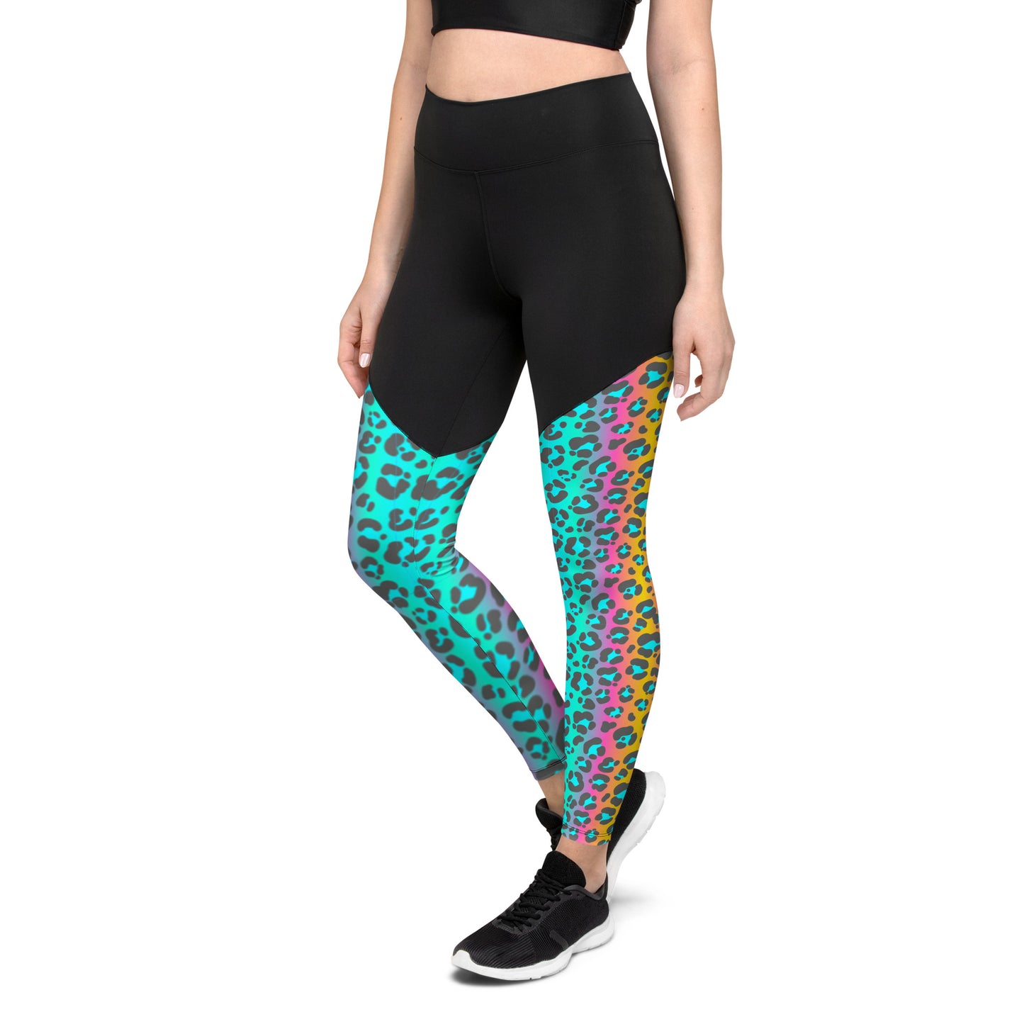 Leopard Print Womens Sports Leggings - On the Go with Princess O