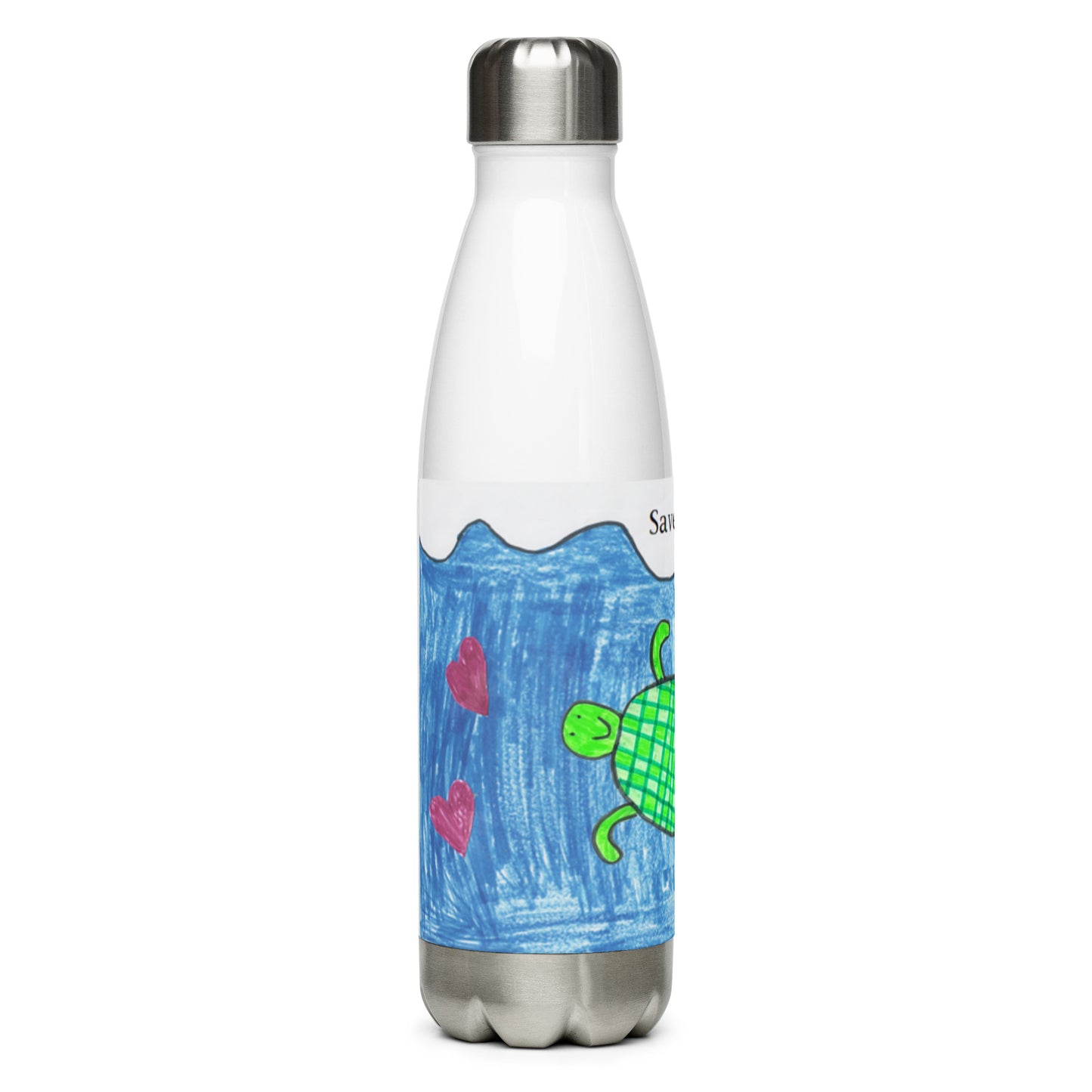 Save the Turtles Stainless Water Bottle - On the Go with Princess O