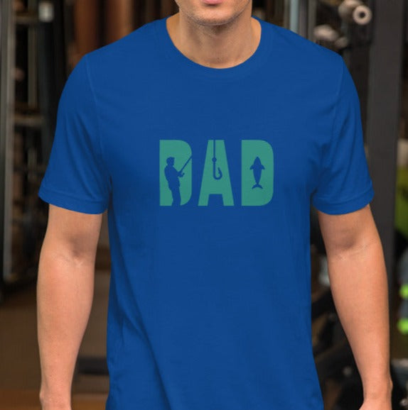 Retro Modern Dad Fishing T Shirt - On the Go with Princess O