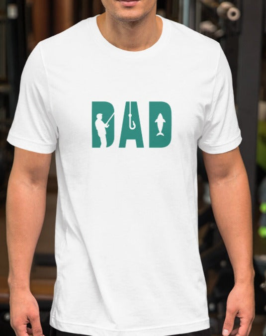 Retro Modern Dad Fishing T Shirt - On the Go with Princess O