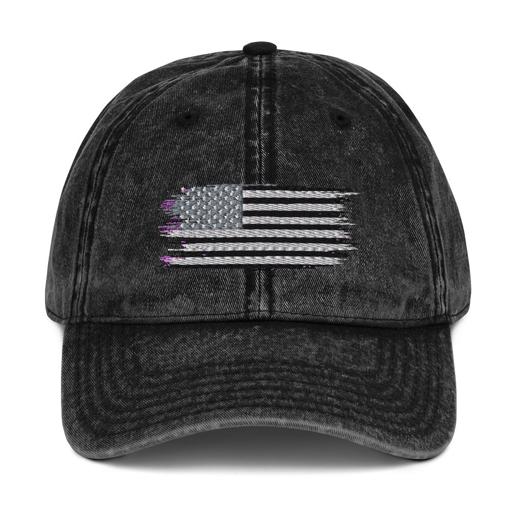Cotton Twill American Flag Embroidered Cap - On the Go with Princess O