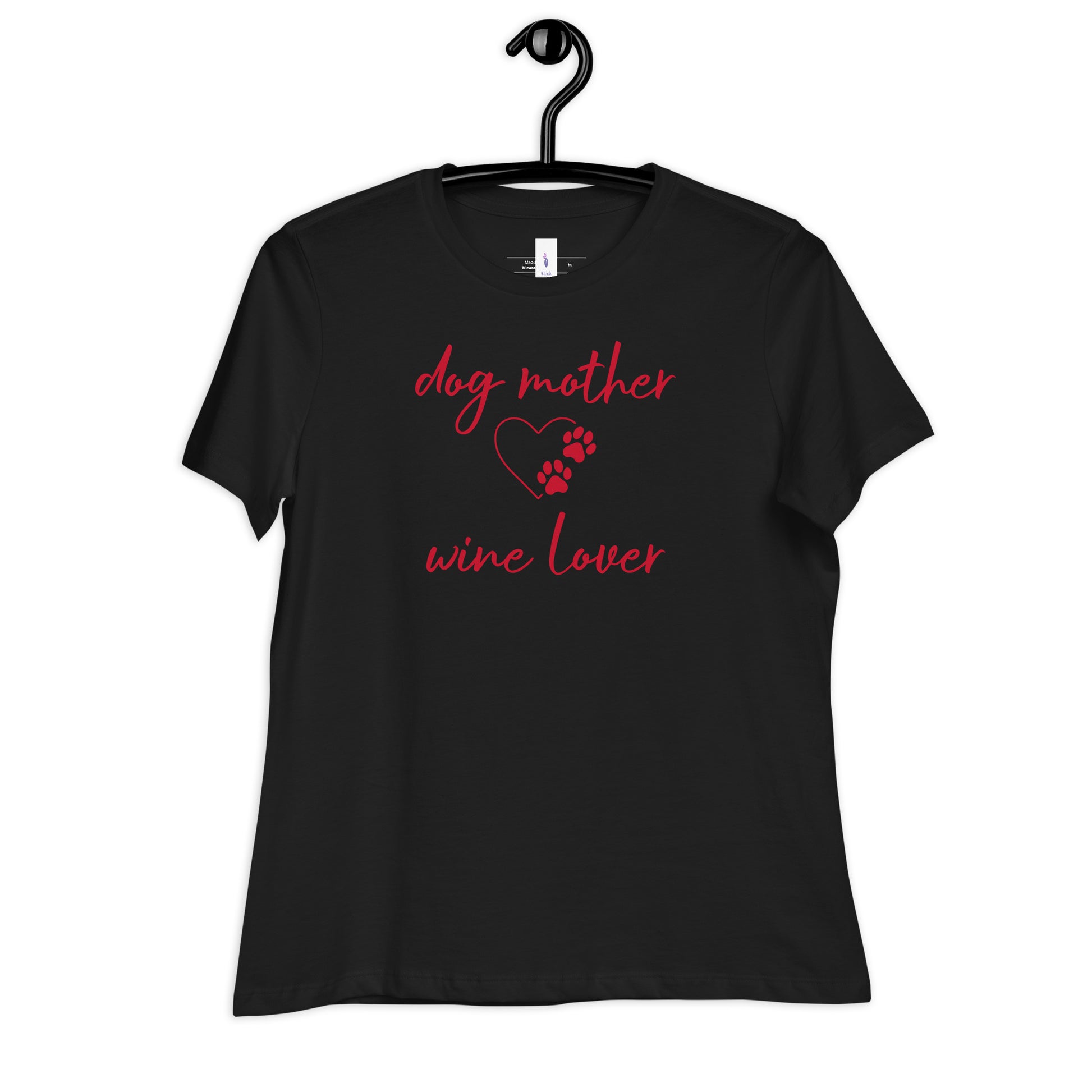 Dog Mother Wine Lover Cotton Tee - On the Go with Princess O