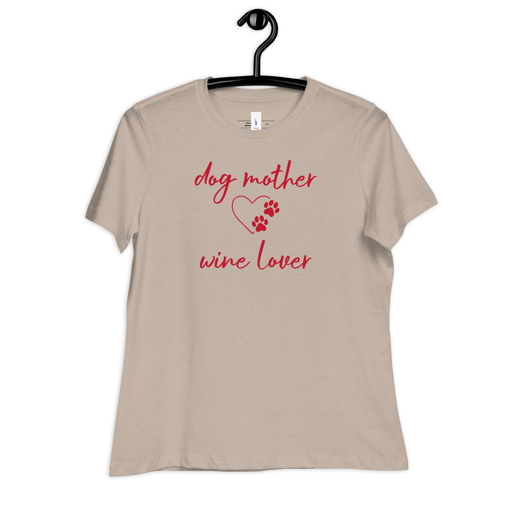 Dog Mother Wine Lover Cotton Tee - On the Go with Princess O