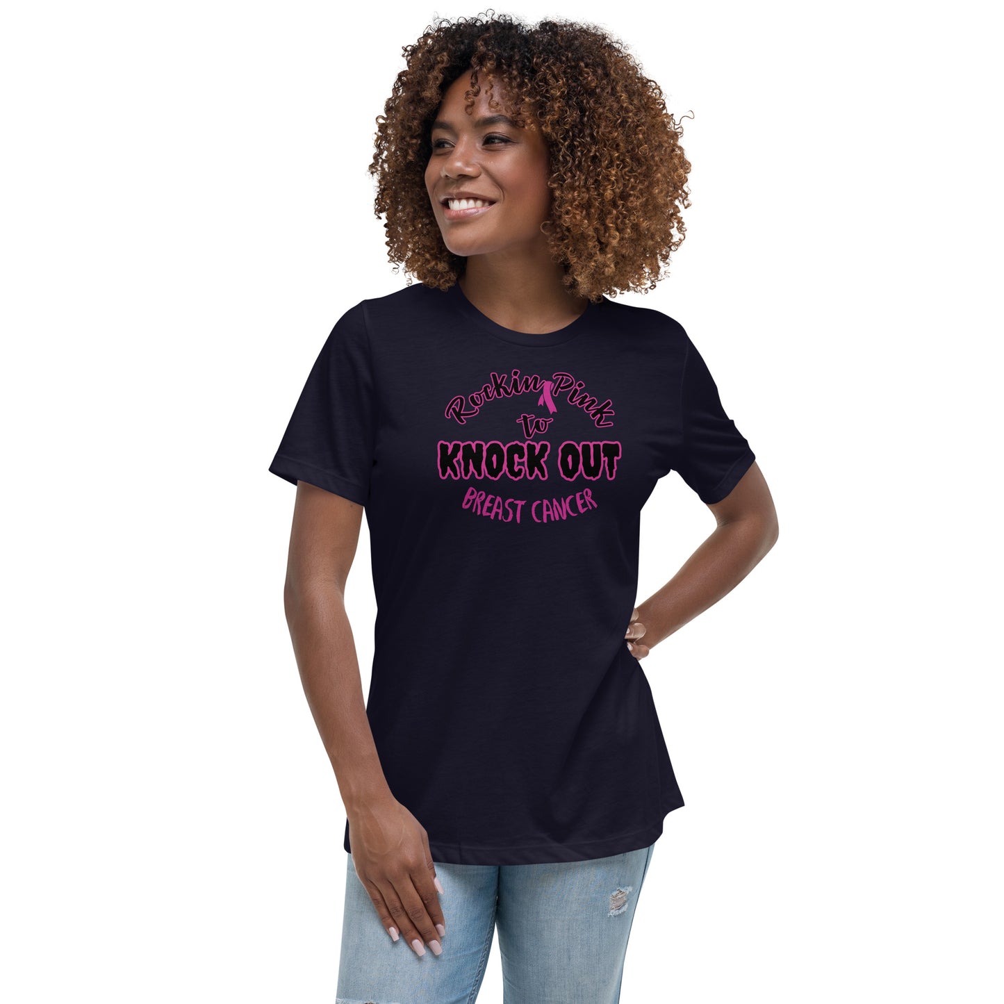 Knock Out Cancer Cotton Tee - On the Go with Princess O