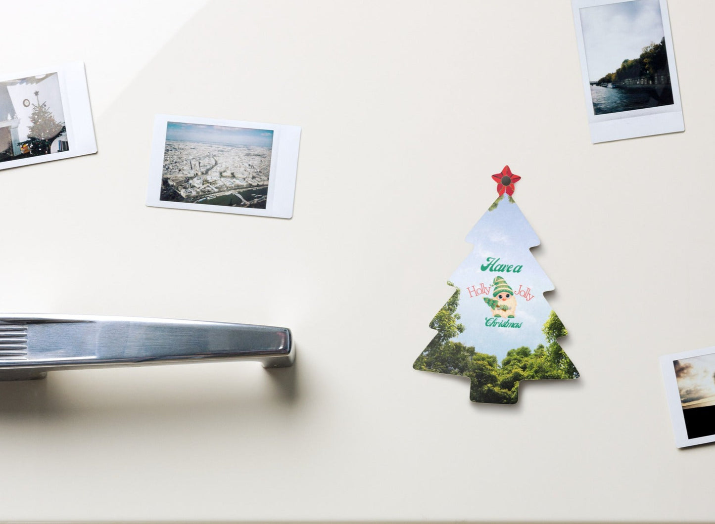 Holly Jolly Christmas Gnome Magnetic Ornament