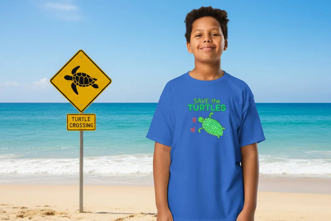 Youth Save the Turtles Tshirt On the Go with Princess O