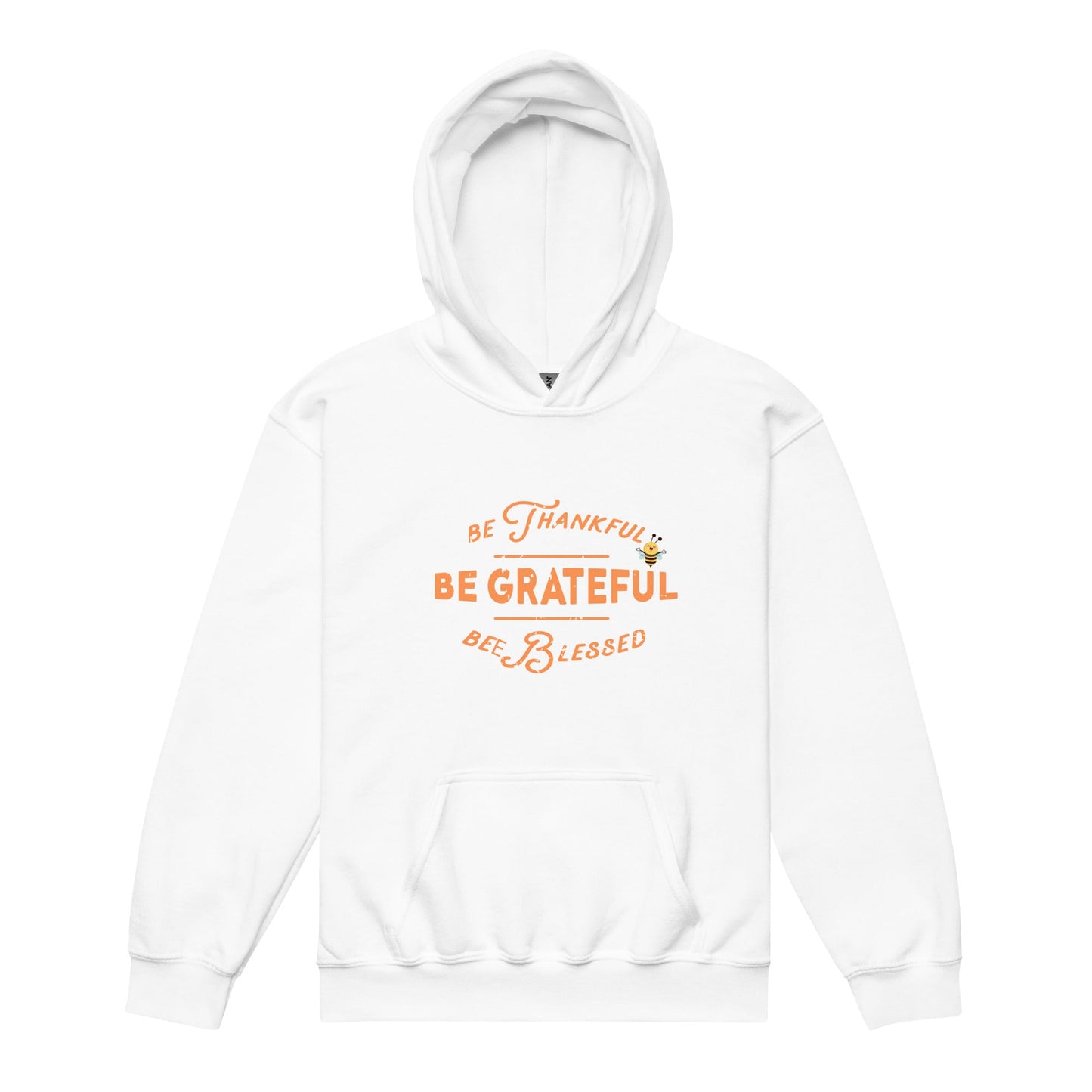 Bee Blessed Heavy Blend Youth Hoodie On the Go with Princess O