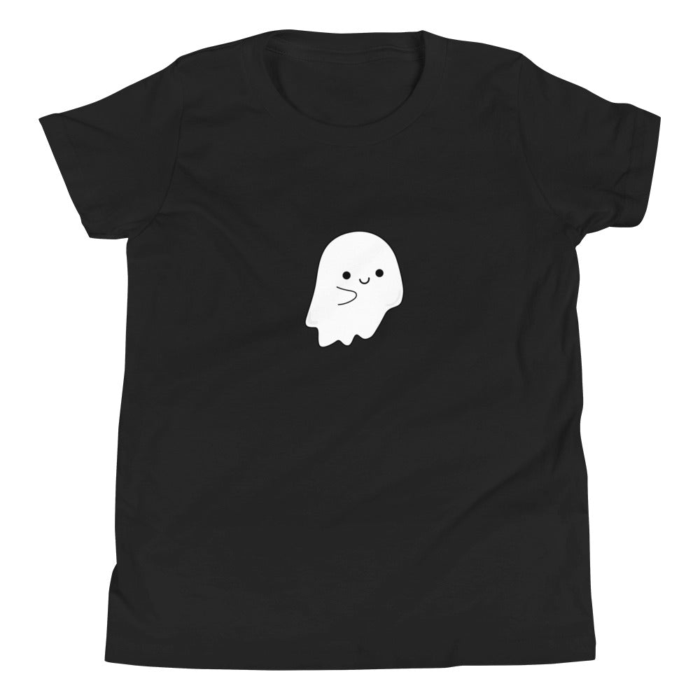 Youth Marshmallow Ghost Black Tee On the Go with Princess O